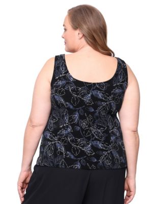 Plus Size 2-Pc. 3/4-Sleeve Jacket & Top Set