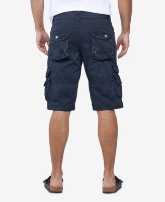 Men's Belted Double Pocket Cargo Shorts