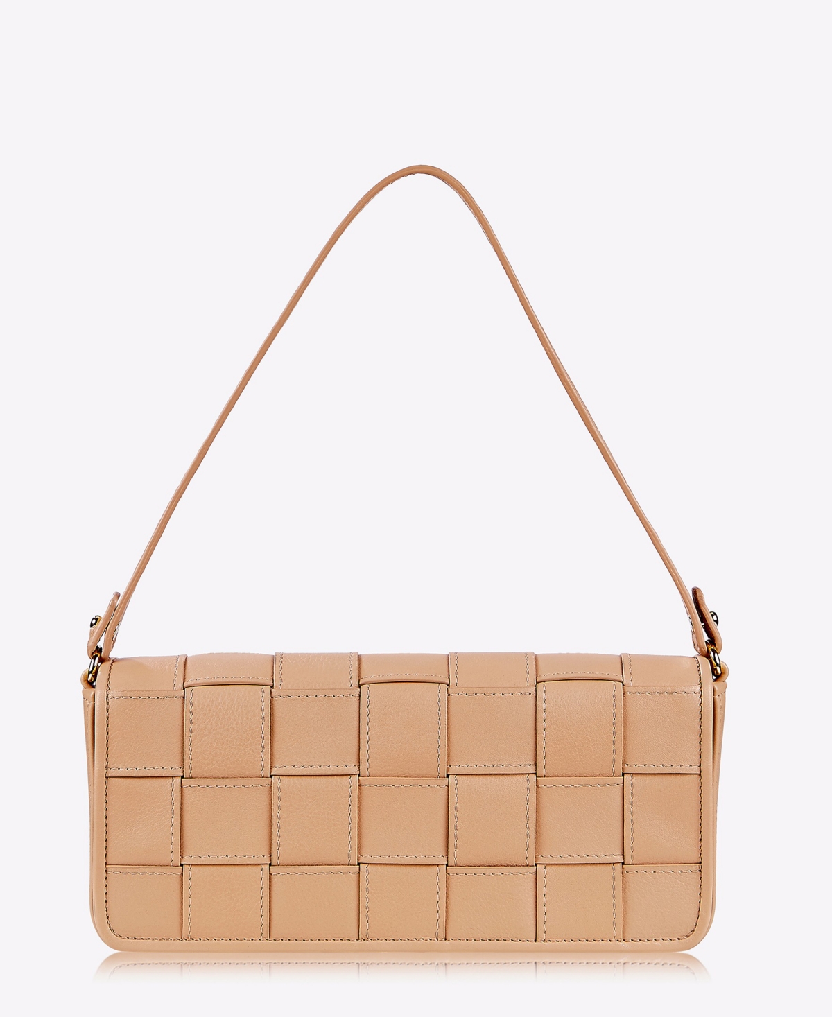 Juliette Handwoven Leather Small Shoulder Bag - Mocha Mousse