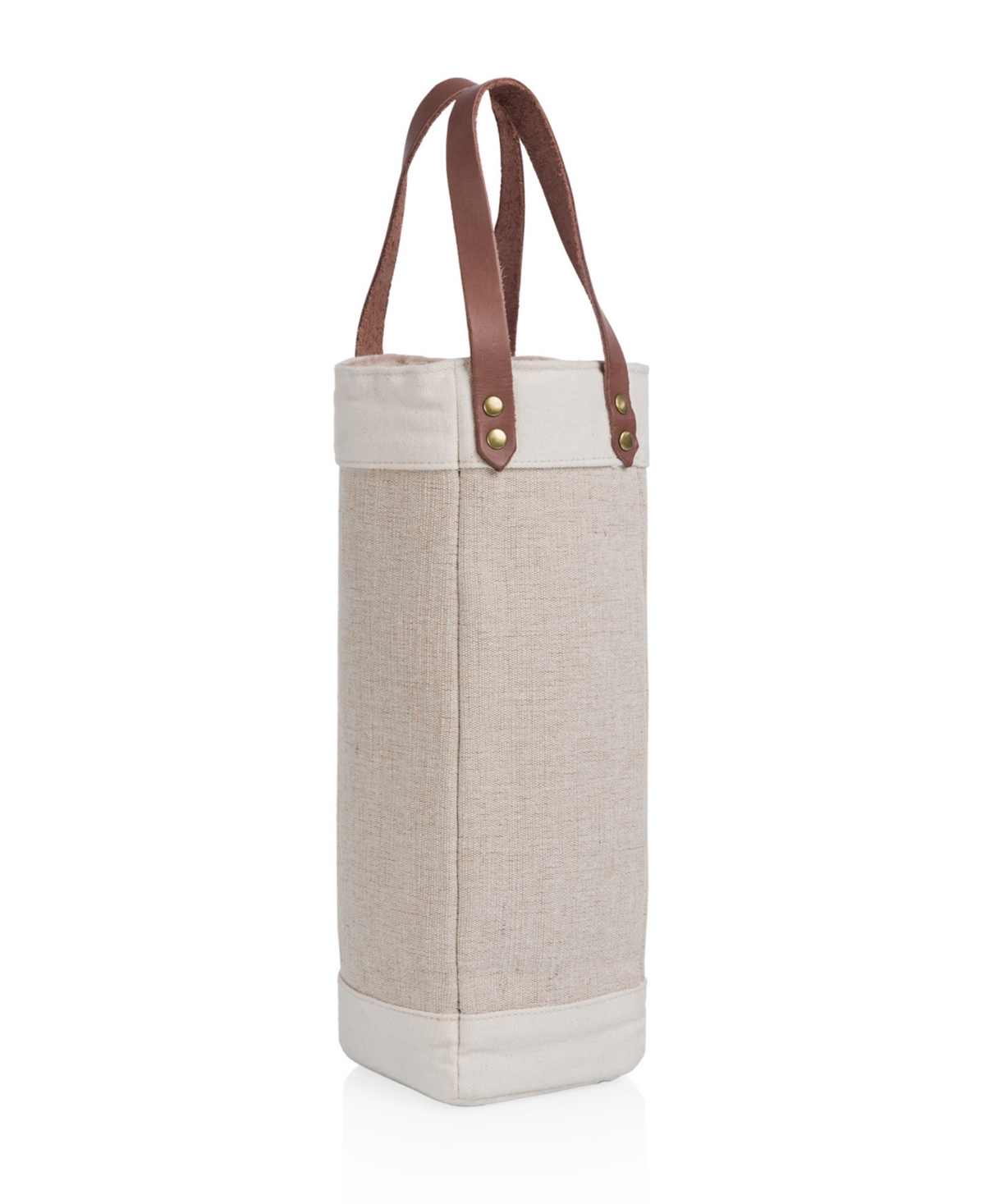 Pinot Jute Single Bottle Insulated Wine Tote Bag - Beige