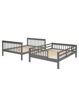 Full-Over-Full Bunk Bed with Storage & Guard Rail