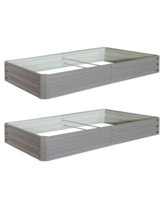 Metal Garden Bed Planter Box (2-Pack) - Grey