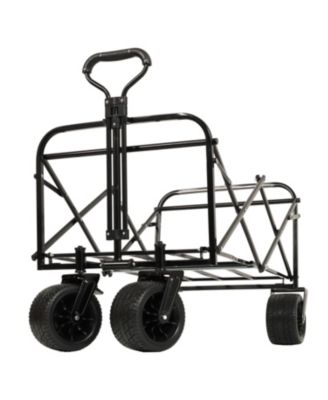 Collapsible Wagon Cart - 440lbs, Blue Flower