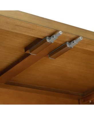 Large Storage Buffet Cabinet with Glass Doors (Pine)