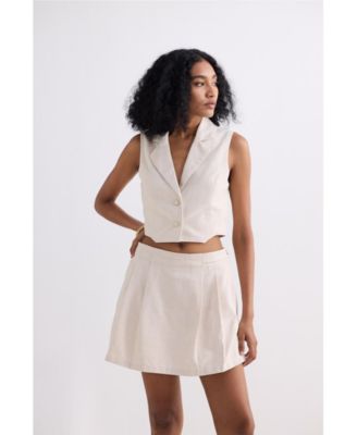 Women's Cotton Tweed Skort