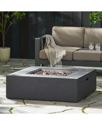 Modern Concrete Propane Fire Pit - 50,000 BTU