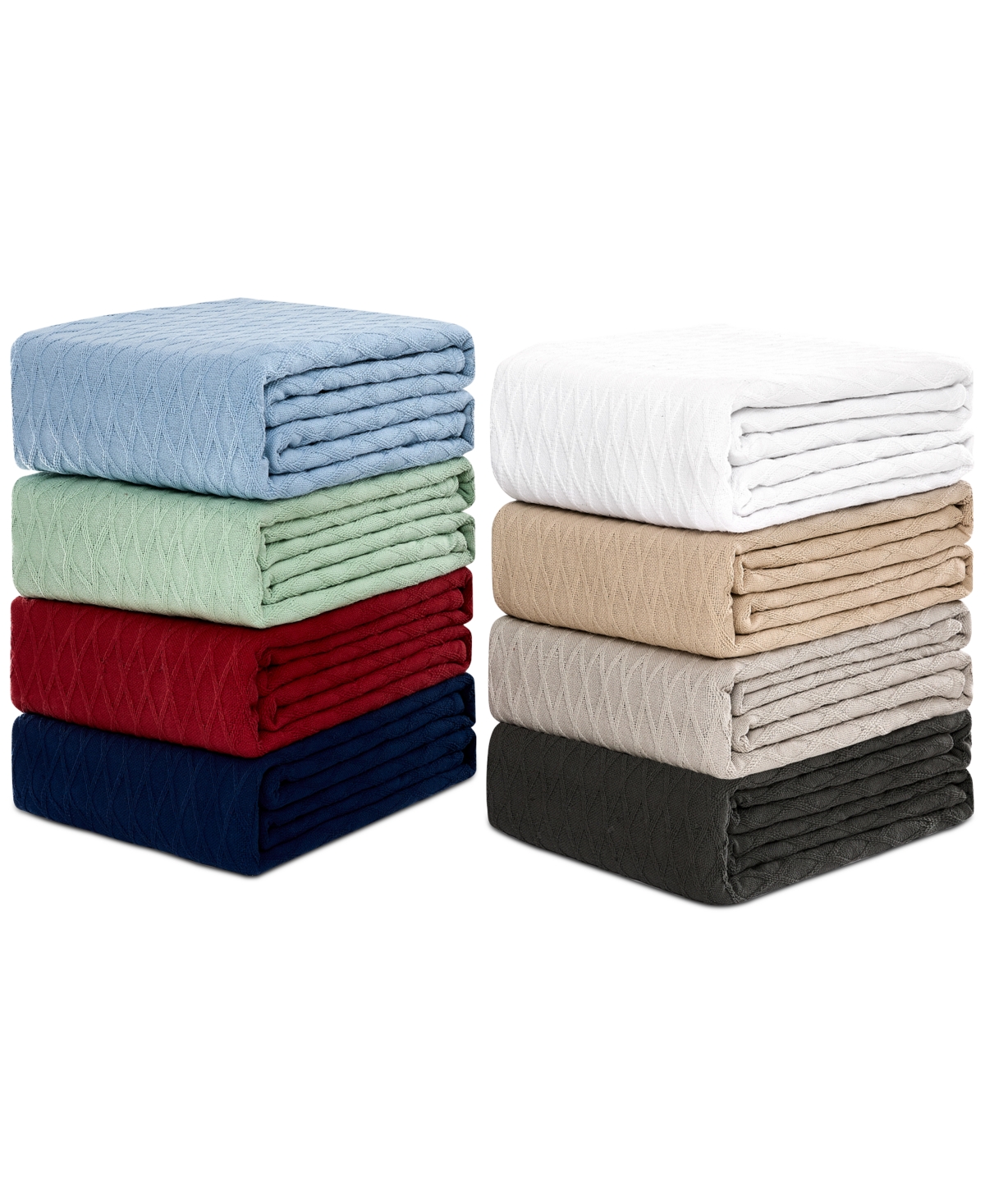 Ralph Lauren Classic Cotton Blanket, Full/queen In Gray