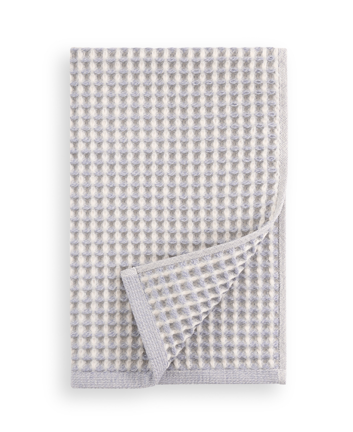 Dkny Pure Yarn Dyed Waffle Cotton Bath And Hand Towel 4-piece Set In Gray