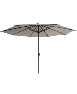 9' Aluminum Patio Umbrella - Tilt & Crank - Gray