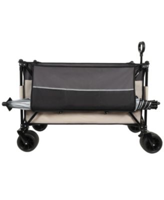 300L Folding Wagon Cart - Heavy Duty, All-Terrain, Khaki Gray
