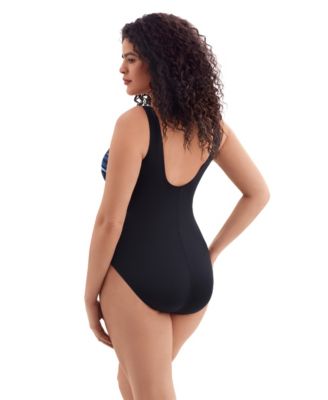 Women's Second Wave Wrap Sash Tank Long Torso One-Piece Swimsuit