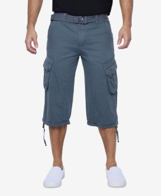 X RAY Big & Tall XRAY Belted Below Knee Long Cargo Shorts