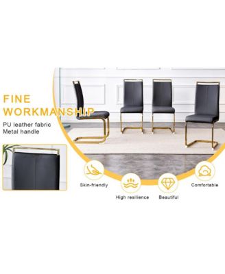 Streamdale Elegant Glass Dining Set with 8 PU Chairs