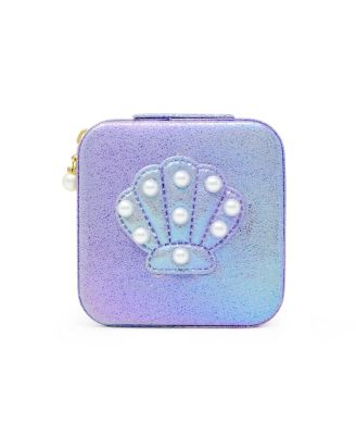 Girls Mermaid Seashell Pearl Jewelry Box, Hot Pink