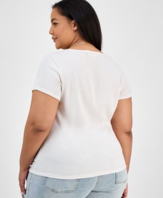 Trendy Plus Size Henley Top