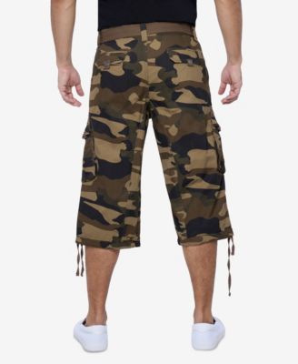 X RAY Big & Tall XRAY Belted Below Knee Long Cargo Shorts