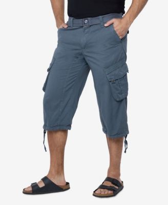 X RAY Big & Tall XRAY Belted Below Knee Long Cargo Shorts
