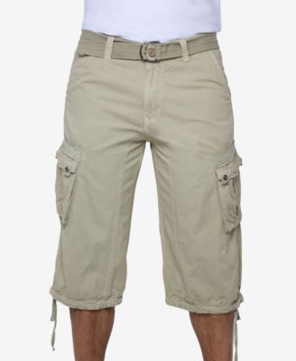 X RAY Big & Tall XRAY Belted Below Knee Long Cargo Shorts