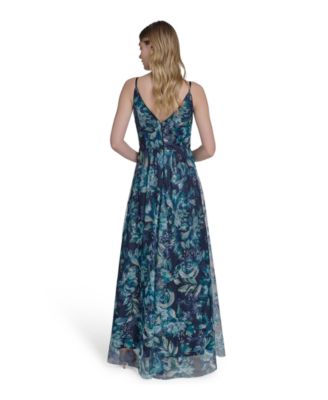 Women's Embroidered Sequined Sleeveless Ball Gown