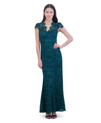Eliza J - Women's Cap-Sleeve Lace Gown