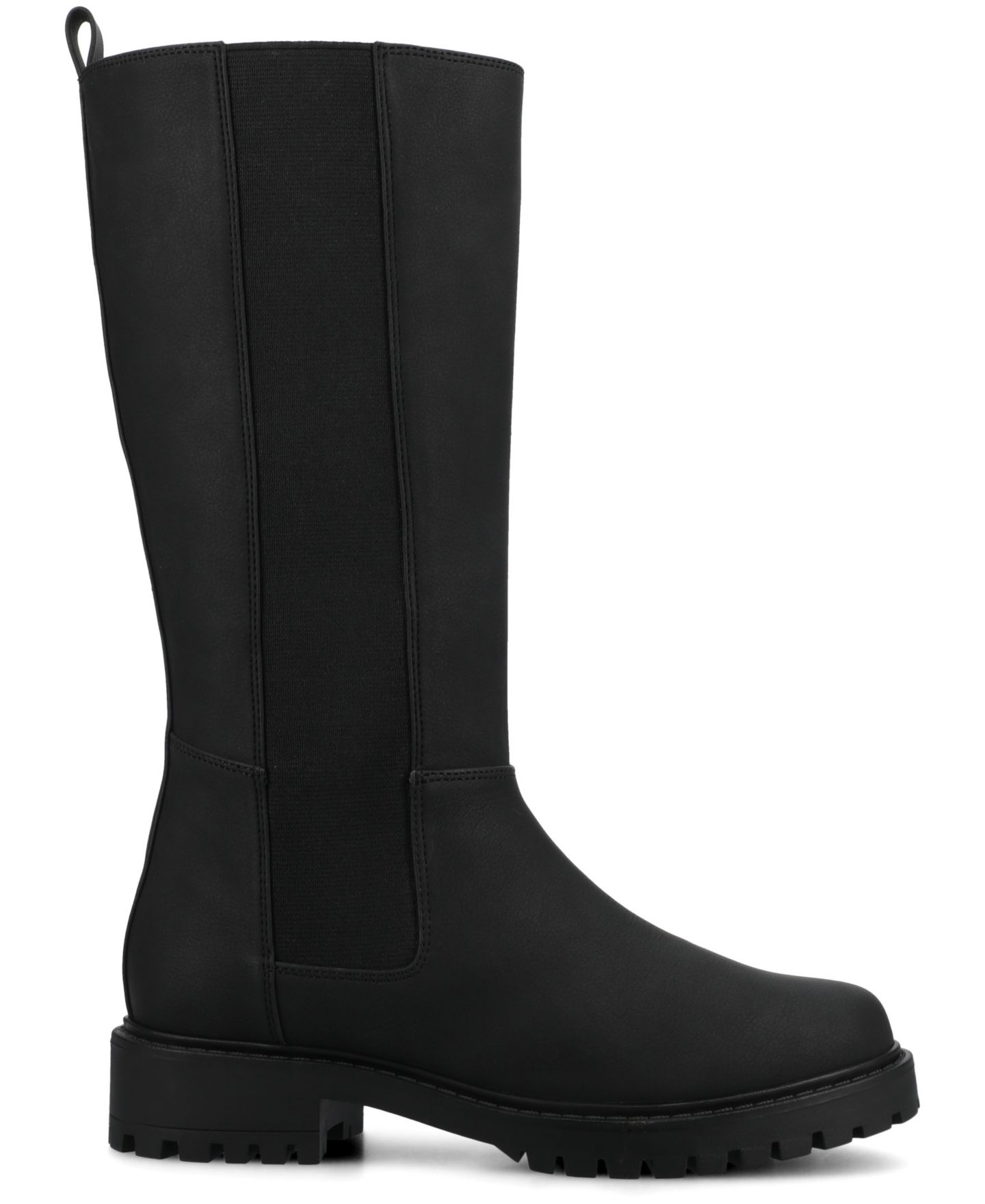 Женские ботинки Journee Collection Brandi Lug Sole Regular, Wide Calf, & Extra Wide Calf Knee High, цвет: Винтажный чёрный — фото 2