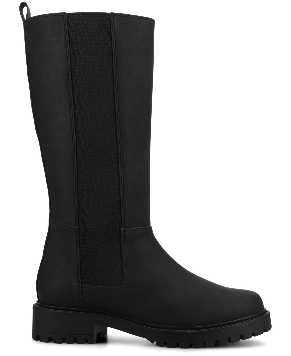 Journee Collection Womens Brandi Lug Sole Regular Wide Calf Extra Wide Calf Knee High Boots In Black