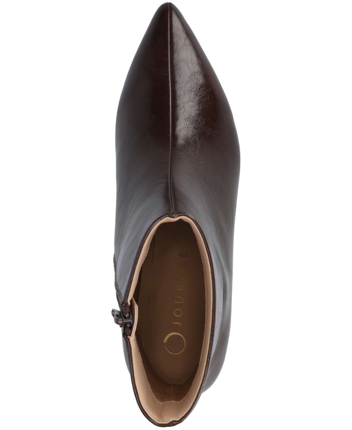Journee Collection Women's Arely Kitten Heel Pointed Toe Dress Booties In Brown
