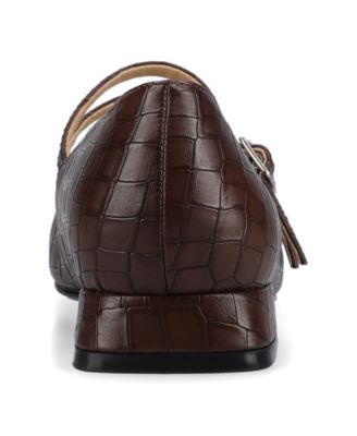 Women's Gredah Square Toe Double Strap Mary Jane Flats