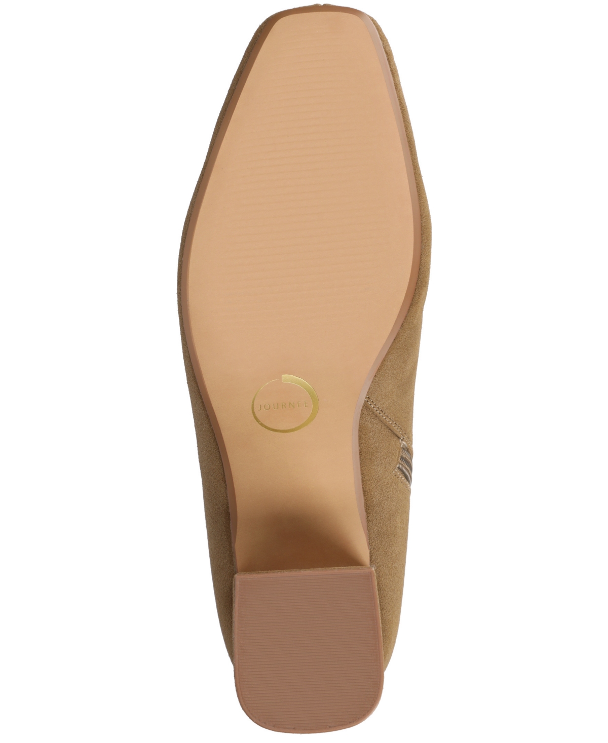 Journee Collection Women's Haylinn Block Heel Dress Booties In Brown
