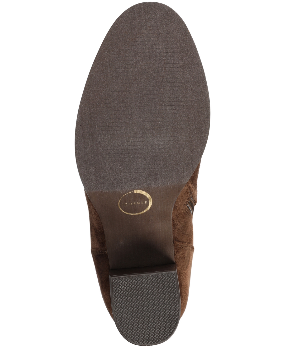 Journee Collection Women's Kaison Wide Calf Stacked Heel Over The Knee Boots In Brown