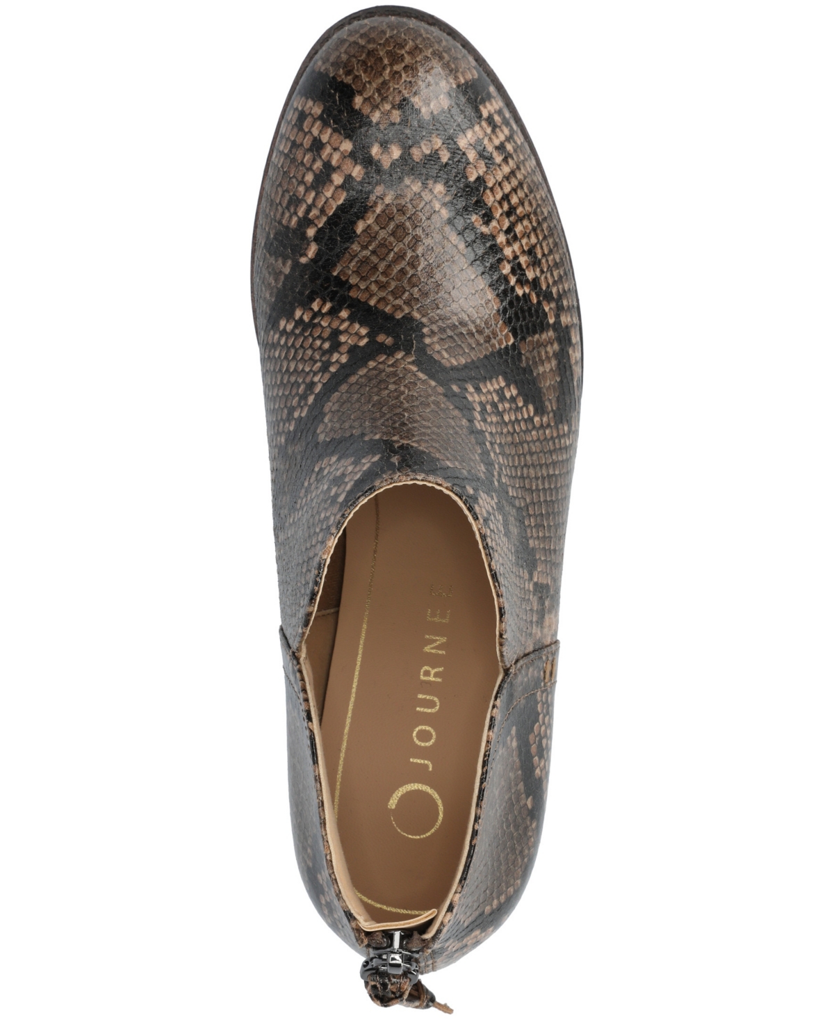 Journee Collection Women's Livvy Side Split Ankle Booties In Animal Print