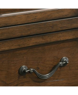 Maderne Traditional Wood 3-Drawer Nightstand, Antique Walnut/Brown