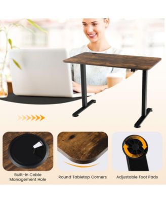 Electric Standing Desk Adjustable Stand up Computer Desk Anti-collision