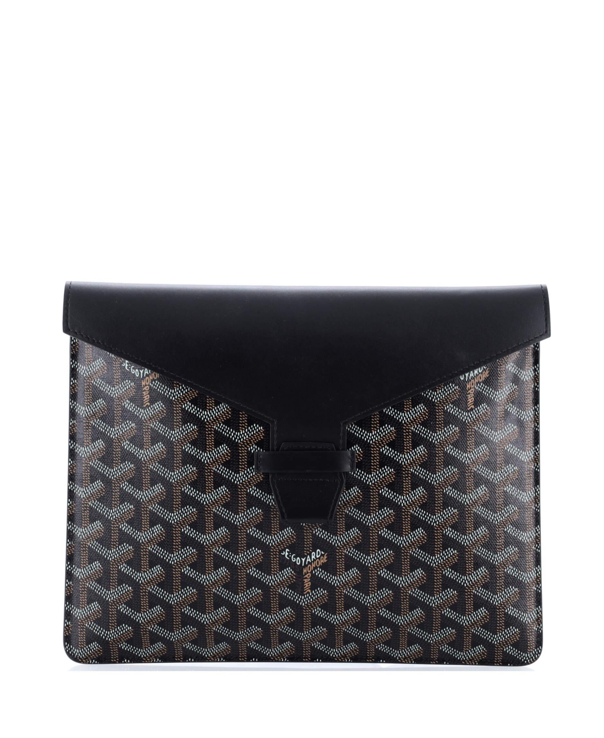 Mm Camondo Horizontal Clutch Ii Coated Canvas - Black