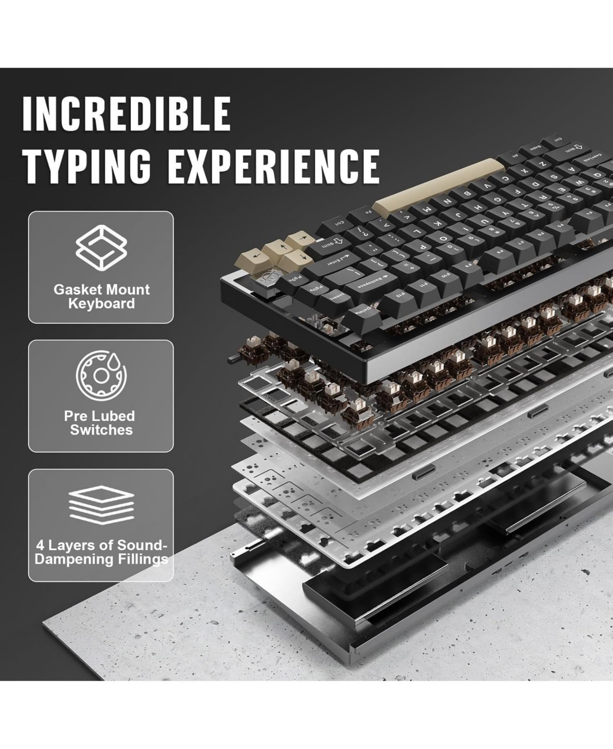 Yunzii AL75 Pro 75% Wireless Mechanical Gaming Keyboard,Full Aluminum Cnc,Bt/2.4G/Wired,Pbt Keycaps,Gasket Mounted Hot Swap,Custom Rgb Backlight