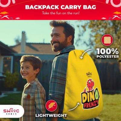 Dino Frenzy | 2-in-1 Corn Hole Games for Kids | 5-Second Setup | Bean Bag Toss Game for Kids | Kids Cornhole Game Set