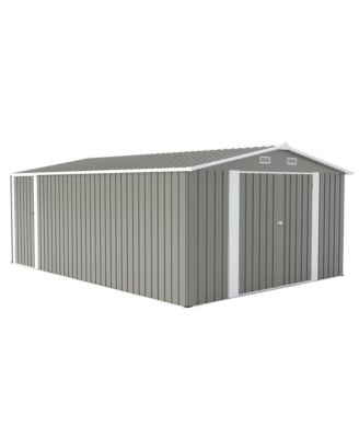 10x14 FT Outdoor Metal Storage Shed with Doors & Vents