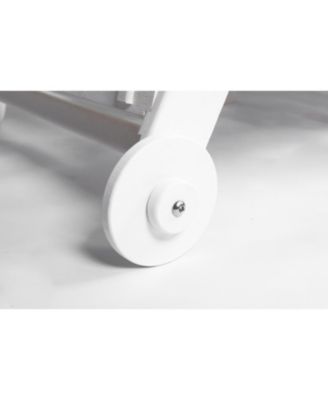 Outdoor Chaise Lounge Chair with Wheels & Cup Holder