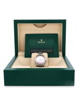 Бывшие в употреблении часы Rolex Oyster Perpetual Pink с автоподзаводом из нержавеющей стали диаметром 31 мм