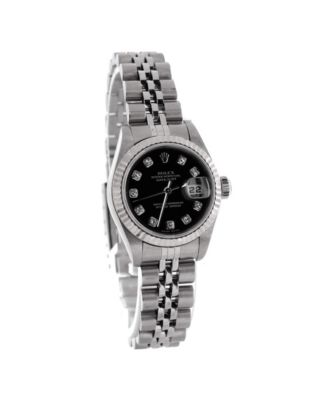 Бывшие в употреблении автоматические часы Rolex Oyster Perpetual Datejust из нержавеющей стали и белого золота с бриллиантовыми метками диаметром 26 мм