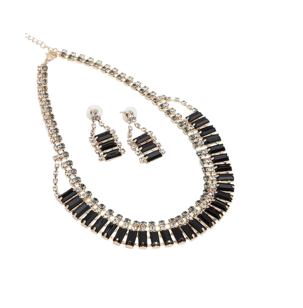 Rhinestones Jewellery Set - Black