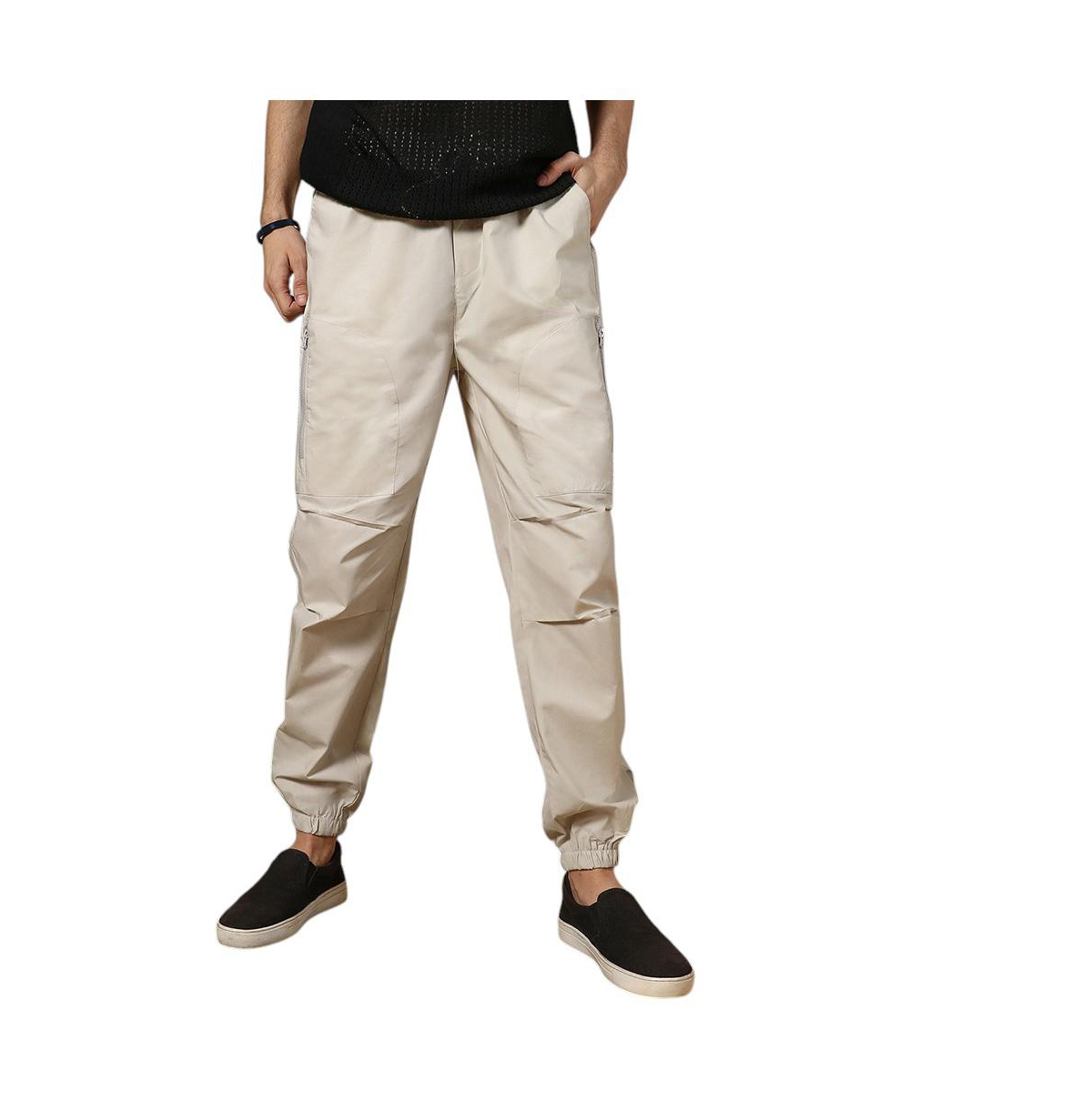 Men's Saltbox Beige Parachute Utility Trousers - Beige/khaki
