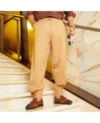 Мужские брюки гуркха Campus Sutra цвета хаки с бежевыми вставками