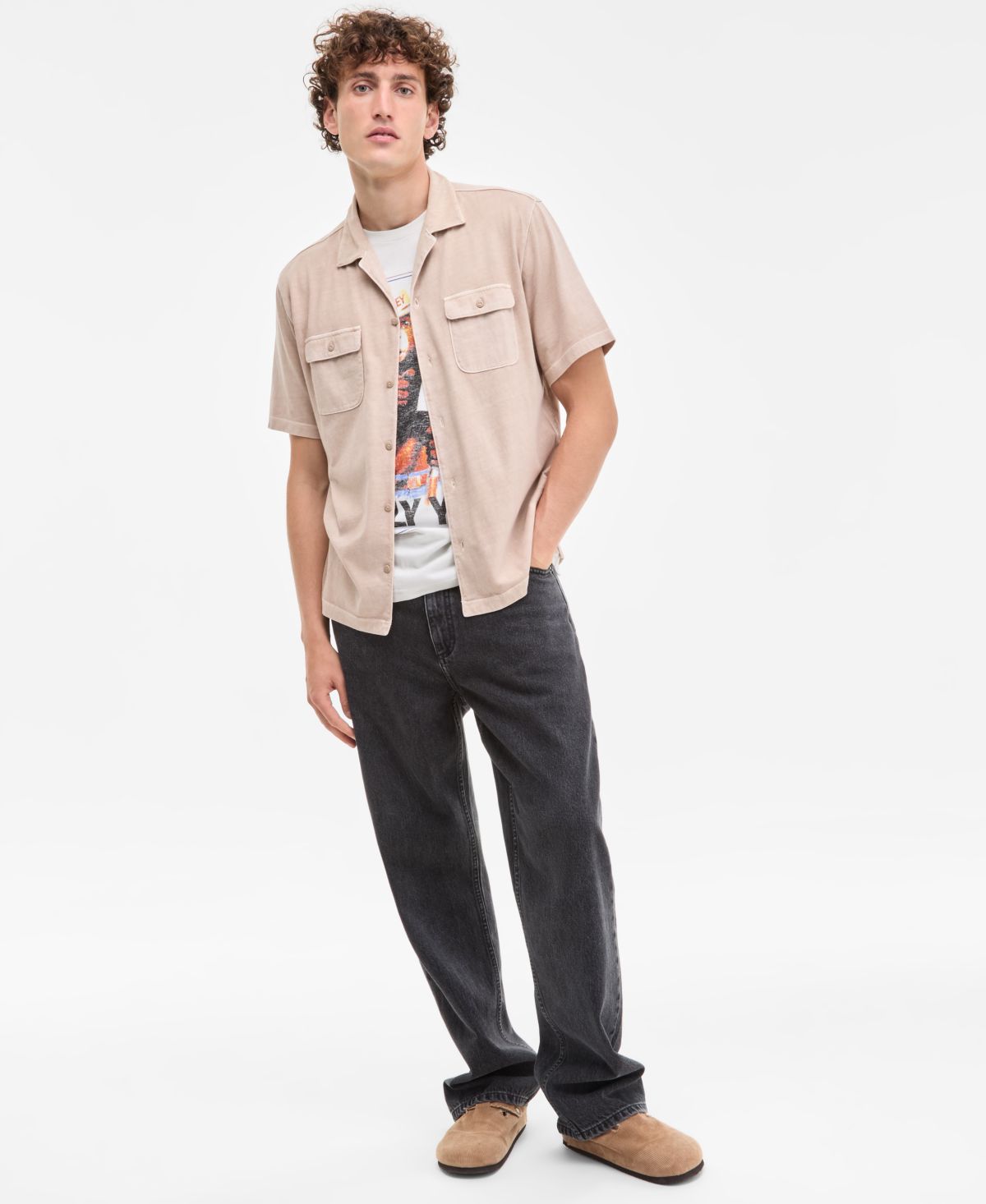 Мужская футболка Smokey, мешковатые джинсы и застиранная трикотажная рубашка Camp, эксклюзивно в Macy's