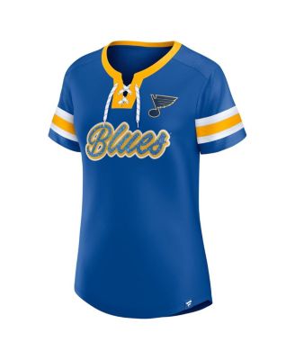 Women's Blue St. Louis Blues Iconic Athena Lace-Up T-Shirt