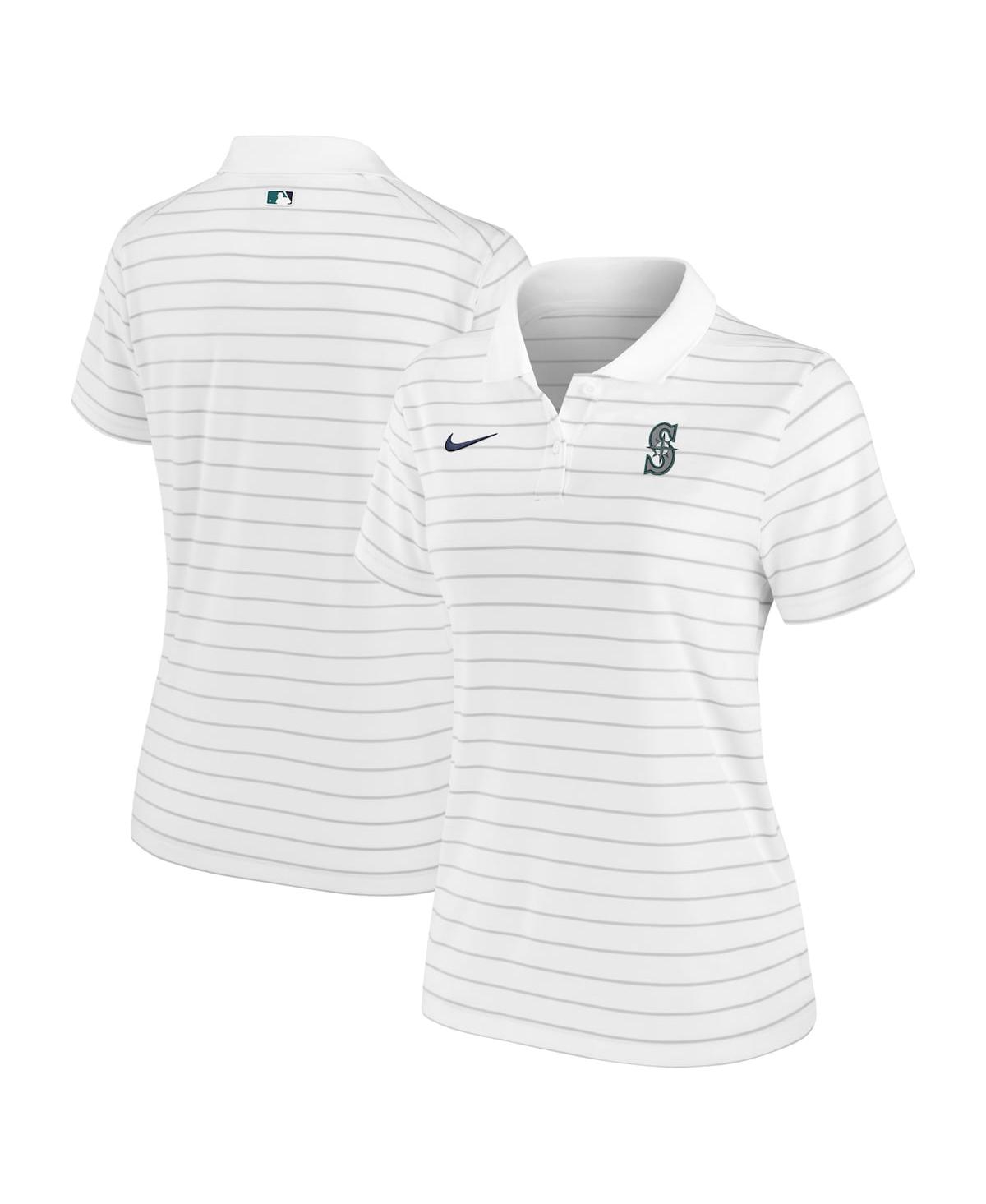 Women's White Seattle Mariners Authentic Collection Victory Performance Polo Shirt - White