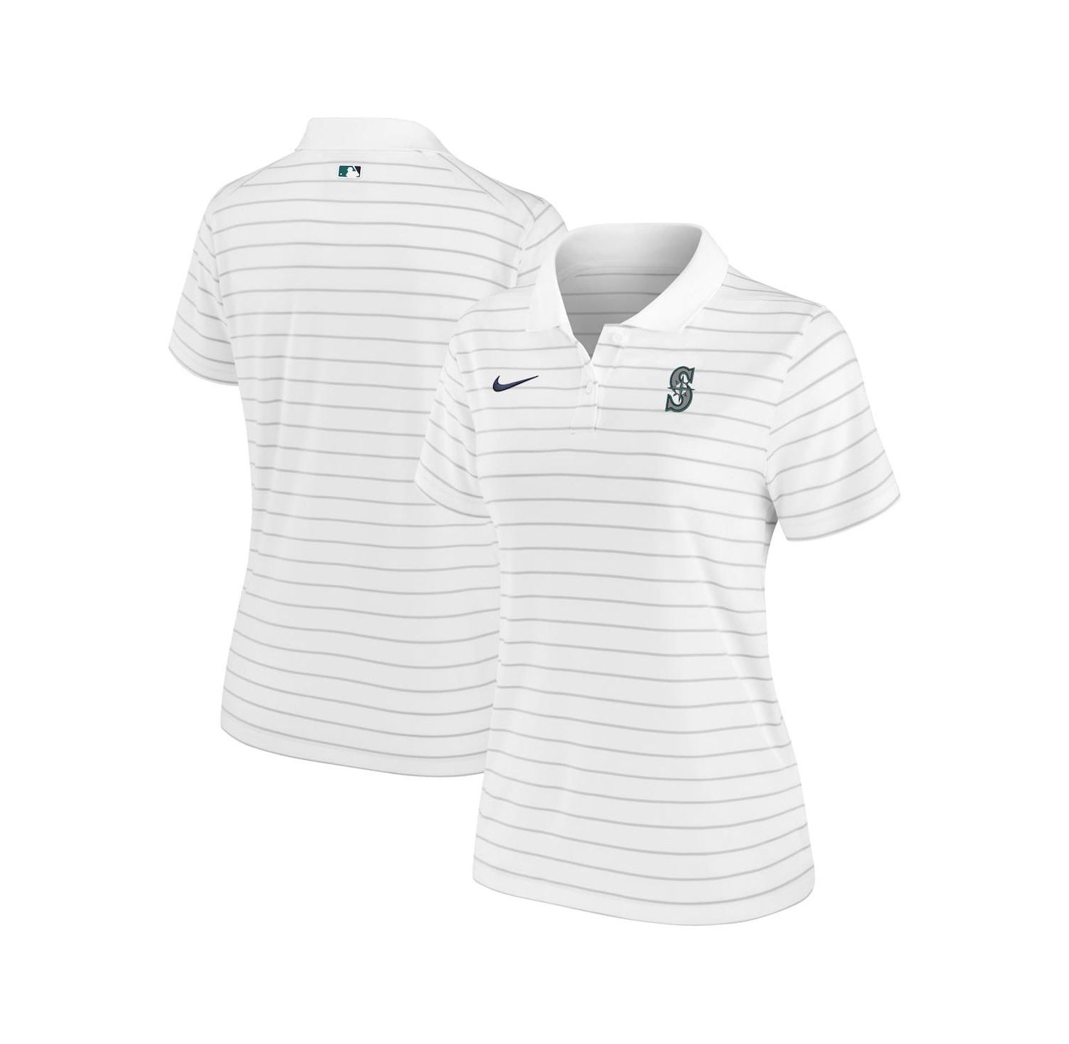 Women's White Seattle Mariners Authentic Collection Victory Performance Polo Shirt
