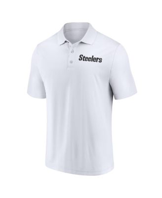 Men's White Pittsburgh Steelers Lockup Polo Shirt