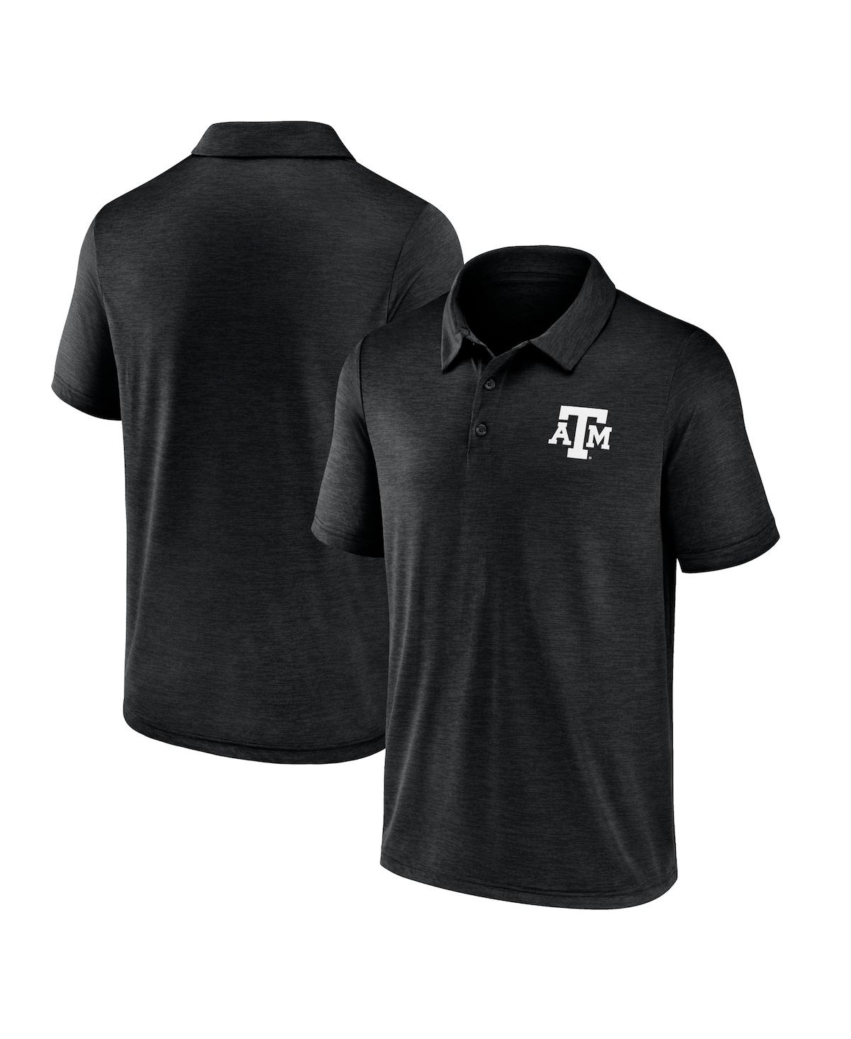Men's Heather Gray Texas A&M Aggies Primary Logo Polo Shirt - Heather Black