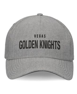Men's Heather Gray Vegas Golden Knights Elements A-Frame Leather Strap Back Hat